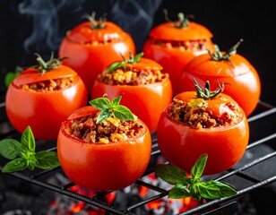 Tomaten gef&uuml;llt mit Hackfleisch