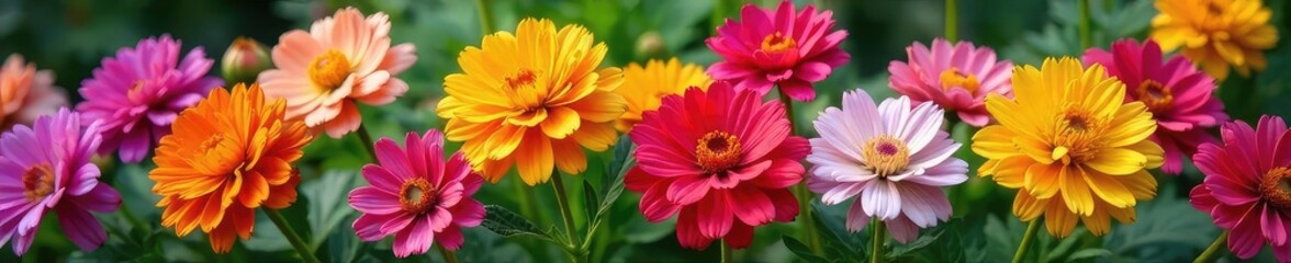 Obraz premium Vibrant assortment of colorful bedding plants in full bloom, ready to add a splash of color to any garden or patio Perfect for spring and summer planting , flowers, white, colorful