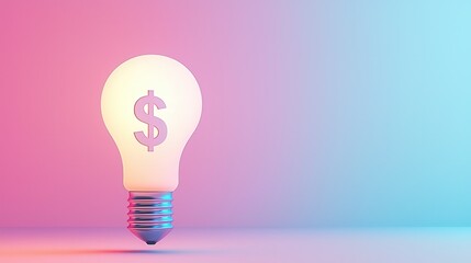 A glowing lightbulb symbolizing the creative and innovative ideas that can drive financial success investment and business opportunities