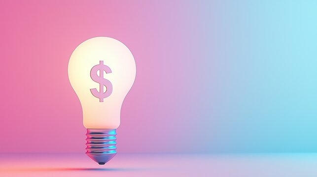 A glowing lightbulb symbolizing the creative and innovative ideas that can drive financial success investment and business opportunities