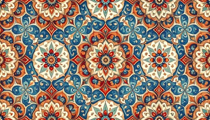 Ornate, repeating floral pattern (2)