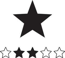 Star Icon and Rating System Illustration