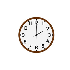 wall clock isolated on white