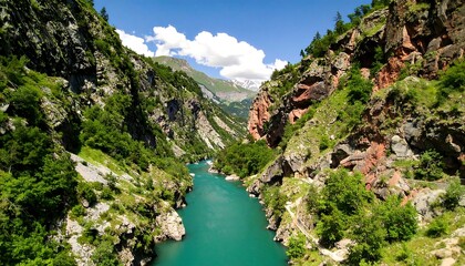 Mountain river canyon landscape