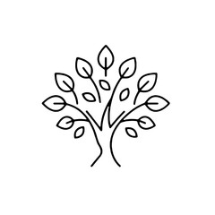 A simple and elegant tree icon, perfect for nature and growth themes in graphic design