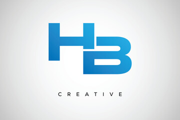 Obraz premium HB Creative Monogram Letter mark Logo – Modern Branding Design & Business Identity