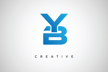 YB Creative Monogram Letter mark Logo – Modern Branding Design & Business Identity