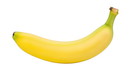 A Perfectly Ripe Yellow Banana Isolated Against a Transparent Background Ready for Use in Graphic Design Projects, Healthy Eating Concepts, or Educational Materials