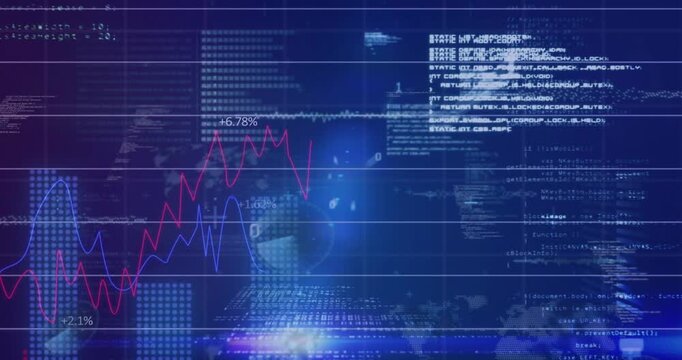 Grid emerging driving code fading, graphs drawing, disc rotating light sweeping highlighting trends - Powered by Adobe