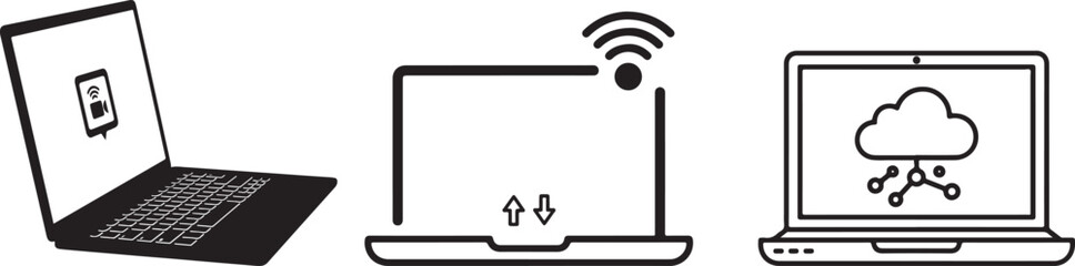 Digital Laptop Concepts: Video Communication, Wireless Data Transfer, and Cloud Network