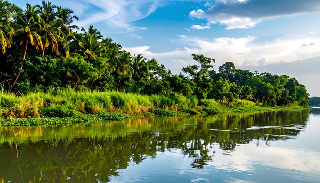 Lush riverbank landscape (1)