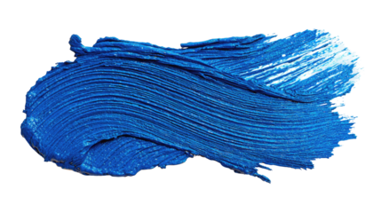 Bold, textured smudge of vibrant cobalt blue paint