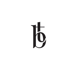 Elegant Serif Monogram Logo with Overlapping Initial Letters – Vintage and Modern Branding Design tb bt