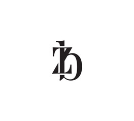 Obraz premium Elegant Serif Monogram Logo with Overlapping Initial Letters – Vintage and Modern Branding Design zb