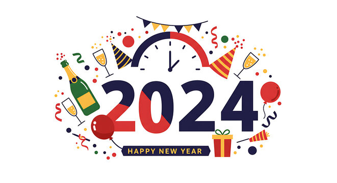 2024 New Year Celebration Illustration