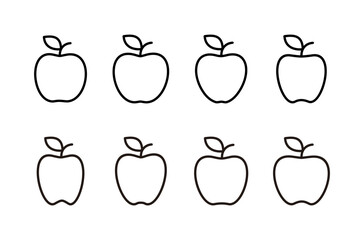 Apple icon logo design. Apple sign and symbols for web design.