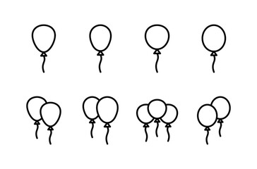 Balloon icon logo design. Party balloon sign and symbol