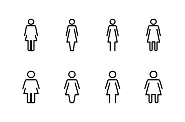 Female icon logo design. woman sign and symbol