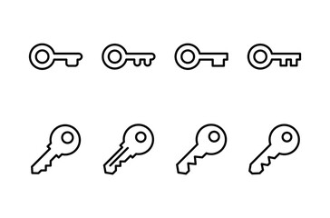 Key icon logo design. Key sign and symbol.