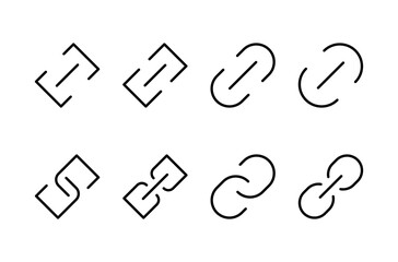 Link icon logo design. Hyperlink chain sign and symbol