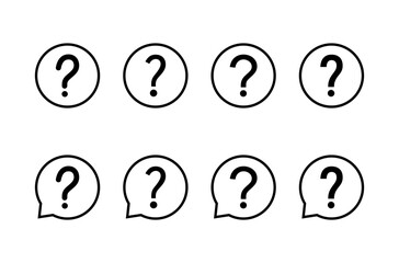 Question icon logo design. question mark sign and symbol