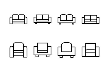 Sofa icon logo design. sofa sign and symbol. furniture icon