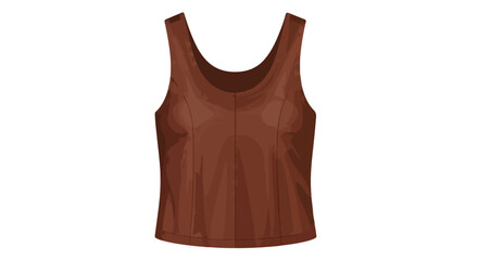 Stylish chocolate brown tank top illustration conveying simplicity and versatility ideal for fashion related designs and promotional materials