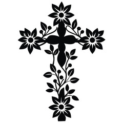 black and white floral background