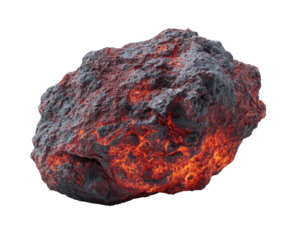 Molten rock mass, glowing embers (1)