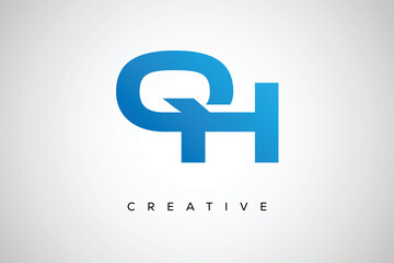 Fototapeta premium QH Creative Monogram Letter mark Logo – Modern Branding Design & Business Identity