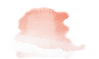 Abstract watercolor stain, muted peach and white