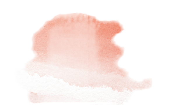 Abstract watercolor stain, muted peach and white