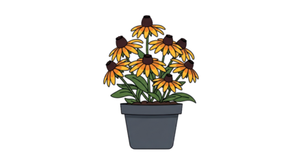 Flower potted plant illustration