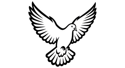 Obraz premium Flying dove silhouette design