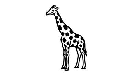 Giraffe silhouette design