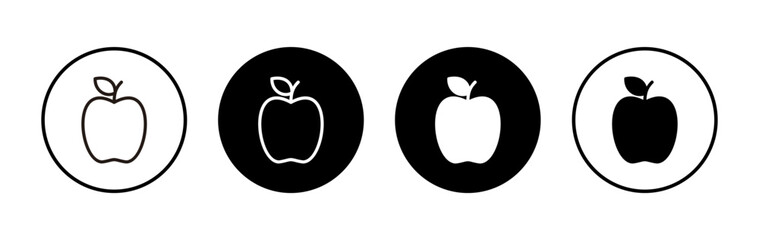 Apple icon symbol for apps and websites. Apple sign and symbols for web design.