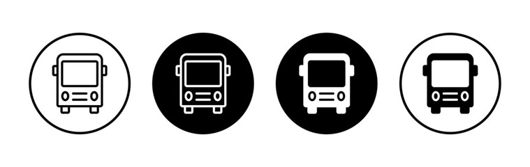 Bus icon symbol for apps and websites. bus sign and symbol