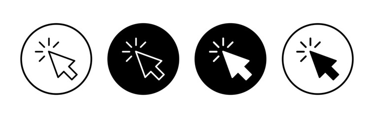 Click icon symbol for apps and websites. pointer arrow sign and symbol. cursor icon