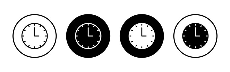 Clock icon symbol for apps and websites. Time sign and symbol. watch icon