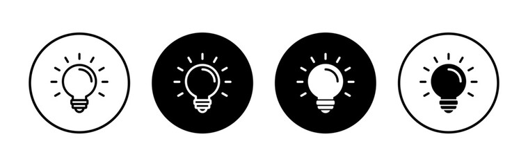Lamp icon symbol for apps and websites. Light bulb sign and symbol. idea symbol.
