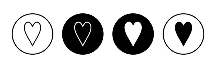 Love icon symbol for apps and websites. Heart sign and symbol. Like icon vector.