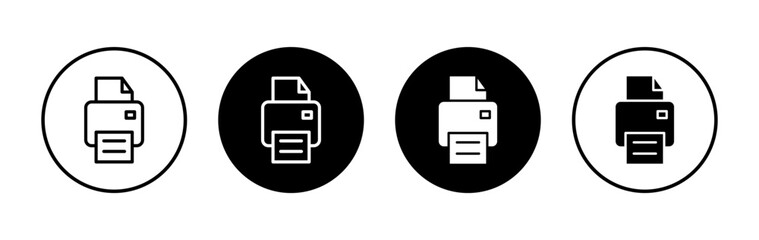 Print icon symbol for apps and websites. printer sign and symbol