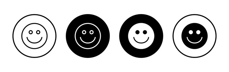 Smile icon symbol for apps and websites. smile emoticon icon. feedback sign and symbol