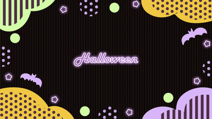  動画配信用の背景56　ハロウィン柄