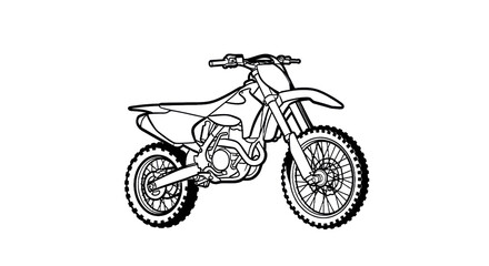 Fototapeta premium Outline motorcycle design