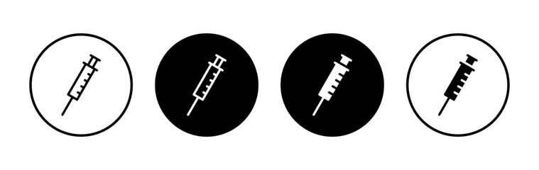 Syringe icon symbol for apps and websites. injection sign and symbol.vaccine icon