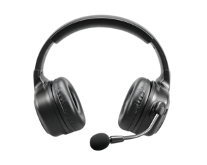 Over-Ear Headphones With Microphone, PNG