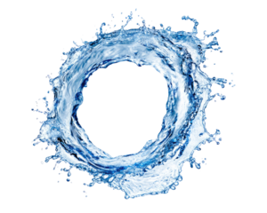 Circular water splash