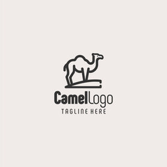Bold Desert Camel Logo Symbol