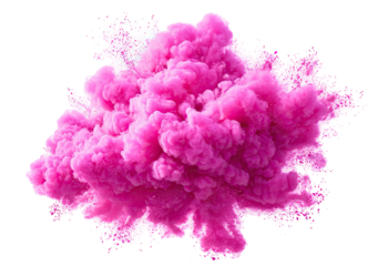 Pink cloud-like smoke explosion